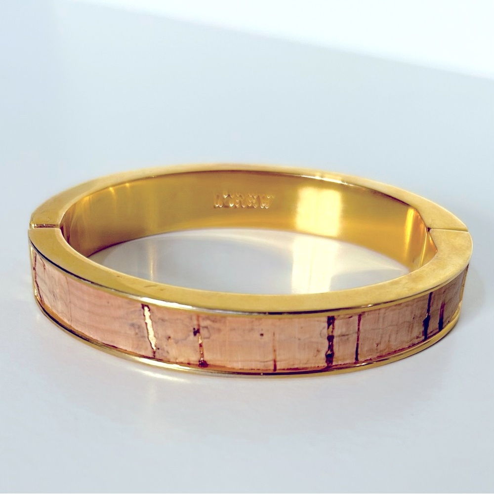 J.Crew Cork Bangle Bracelet Gold